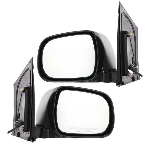 Power Black Mirrors Set For 04-10 Toyota Sienna Driver and Passenger Non-Heated