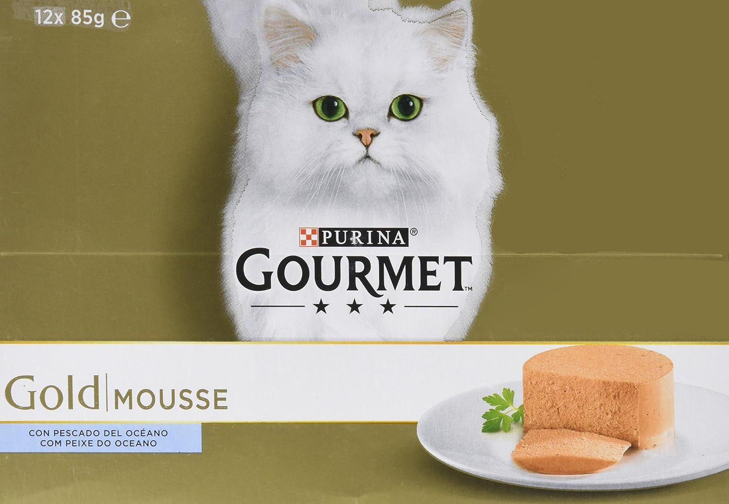 GOURMET Gold Mousse, Comida Húmeda Para Gato Adulto, Mousse De Pescado Del Océan