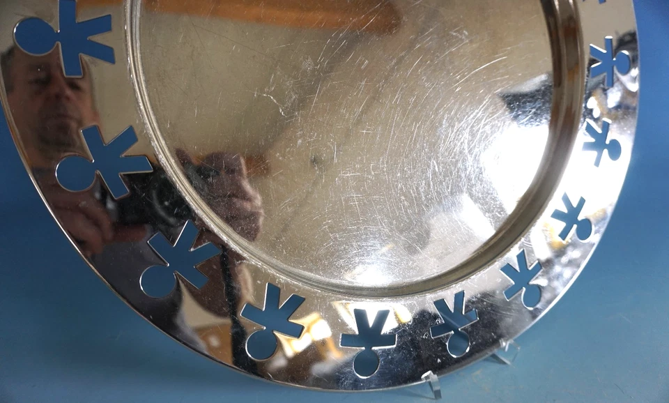 Alessi Tablett Serviertablett Platte King Kong Girotondo Edelstahl (F025-1396) - Bild 2 von 3