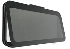 Frameless RV Window 30" W x 20" H Tinted RV Window with Net Screen and Trim Ring