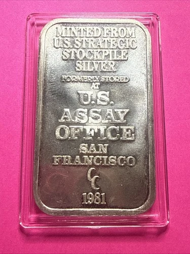 1 oz 1981 San Francisco U.S. Assay Office .999 Fine Silver Strategic Stockpile