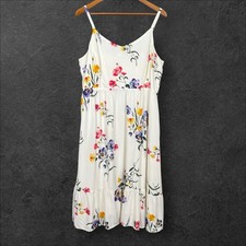 Old Navy Dainty Floral Smocked Ruffle Hem Sundress Womens XL Soft Girl Nature