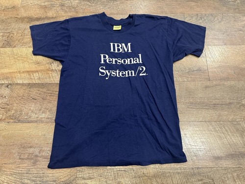 Vintage IBM Personal System/2 Computer Promo 80s Rare Shirt L 1987