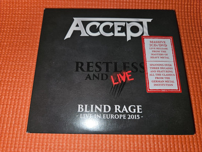 Accept Restless and Live (2CD and DVD) Scorpions Helloween Dio KISS Iron Maiden