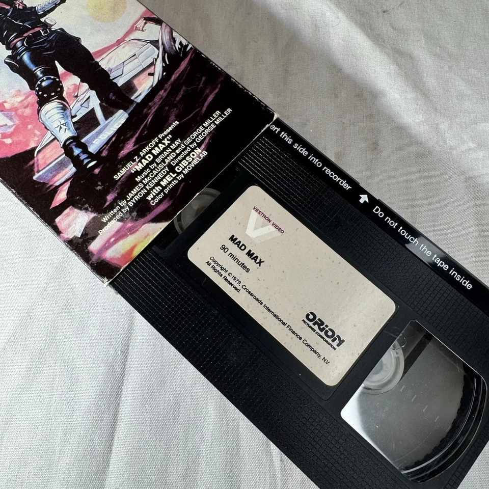 Vintage Mad Max VHS Movie Tape Mel Gibson 1979 1983 Vestron Video Foto 4 de 4