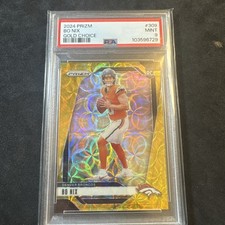 2024 Panini Prizm Bo Nix RC! Gold Choice Prizm #d 9/10 PSA 9 Pop 4 Broncos