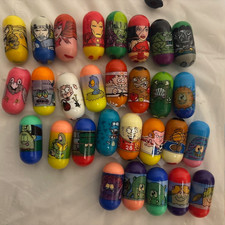 Mighty Beanz Lot of 27 Beanz including 8 Marvel Beanz  Storage Case