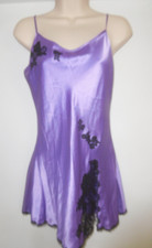 NWOT Vintage Victoria's Secret Purple Satin Chemise Babydoll Nightie Lace S