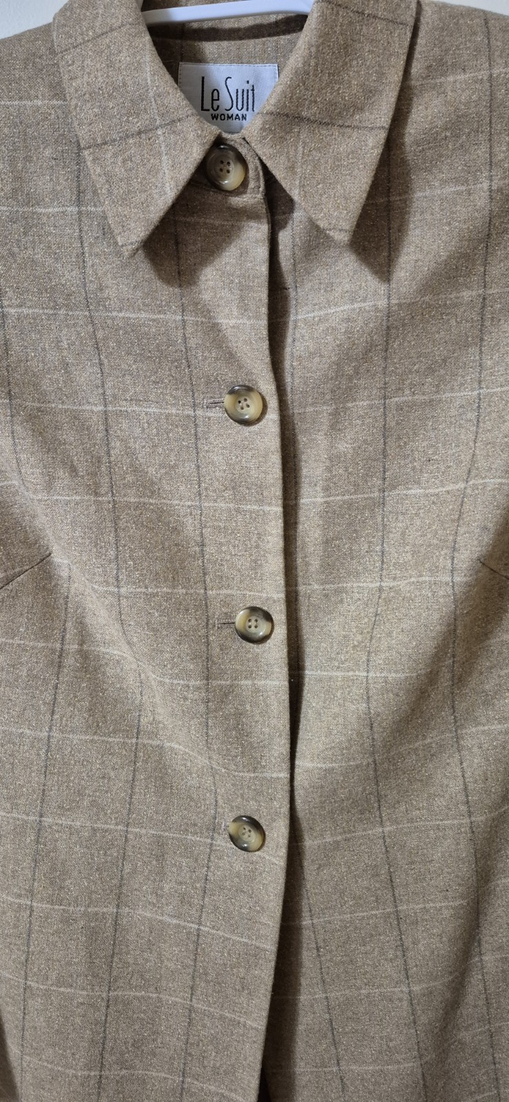 Le Suit   Wool Blend  Suit  Skirt And Long Jacket    Size 16 W