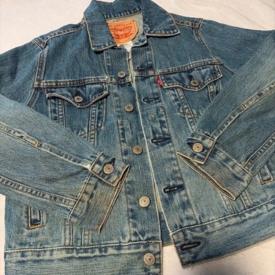 Levi Strauss & Co Denim Jacket Blue Trucker Style Size Small