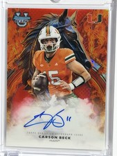 2025 Bowman Best U Carson Beck Workhorse AUTO RED REFRACTOR  #3/5  🔥📈