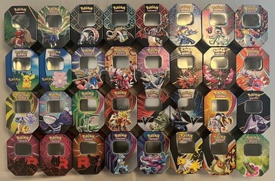 Pokémon leere Tin Boxen - darunter Pikachu, Mewtu, Glurak und viele weitere!