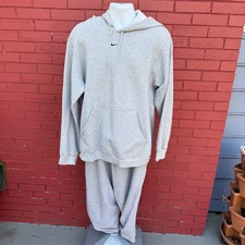 Vintage Nike Mens XL Gray Hoodie and Sweatpants Set Embroidered Swoosh Tracksuit