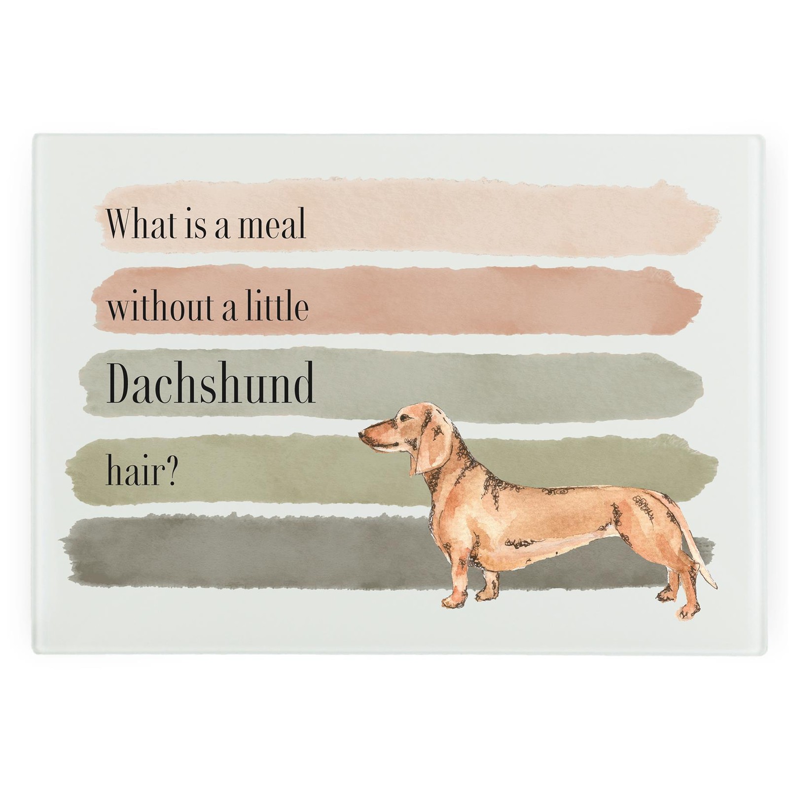 Funny Dog Themed Kitchen Gifts - Dachshund Large Glass Worktop Protector
