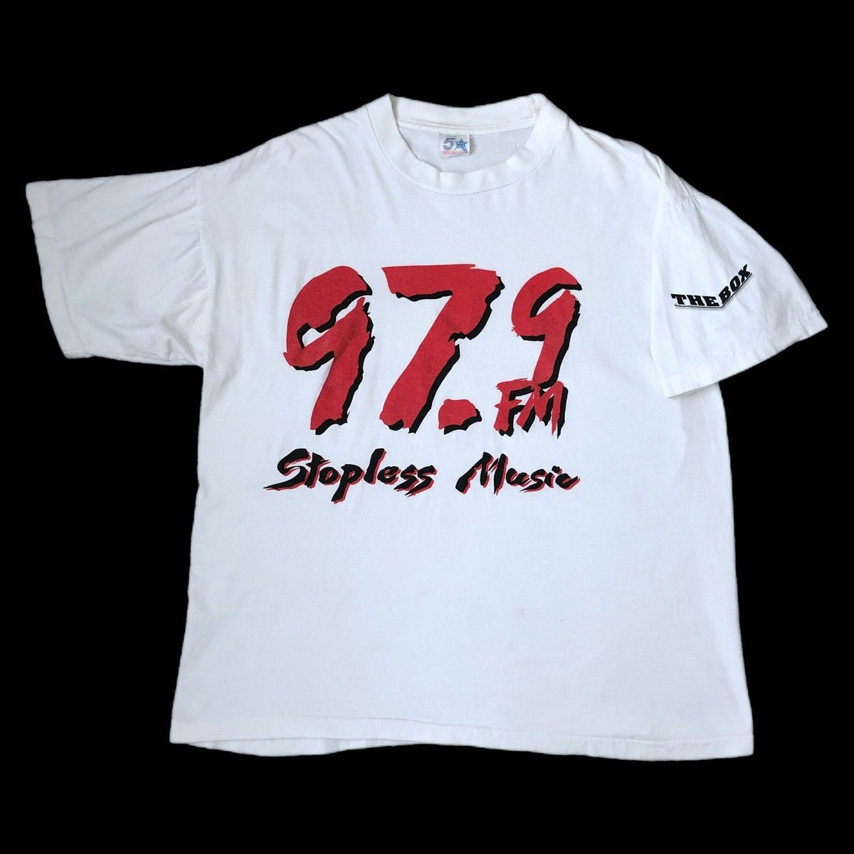 Vintage 90s Houston Radio 97.9 The Box Hip Hop R&B Rap Tee T-Shirt