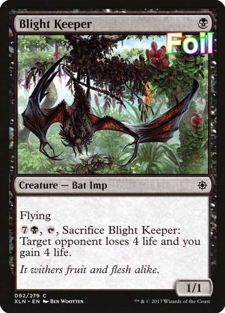 MTG XLN NM Common Blight Keeper #92 Foil