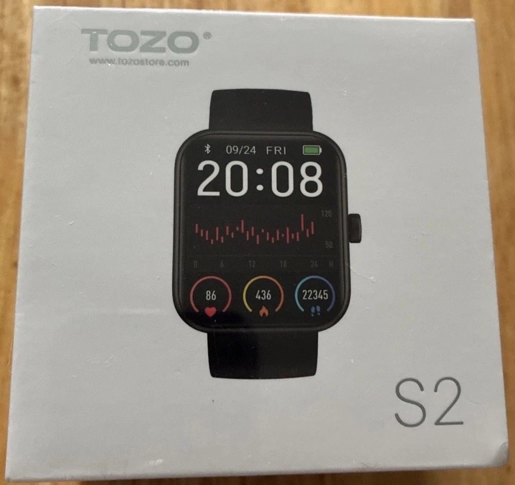 TOZO S2 44mm Smart Watch Alexa Fitness Tracker Touch Screen Waterproof New