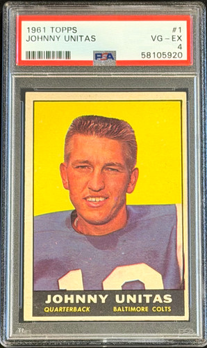 1961 Topps Johnny Unitas #1 card