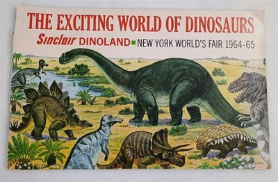 The Exciting World of Dinosaurs Sinclair Dinoland Book New York World's Fair