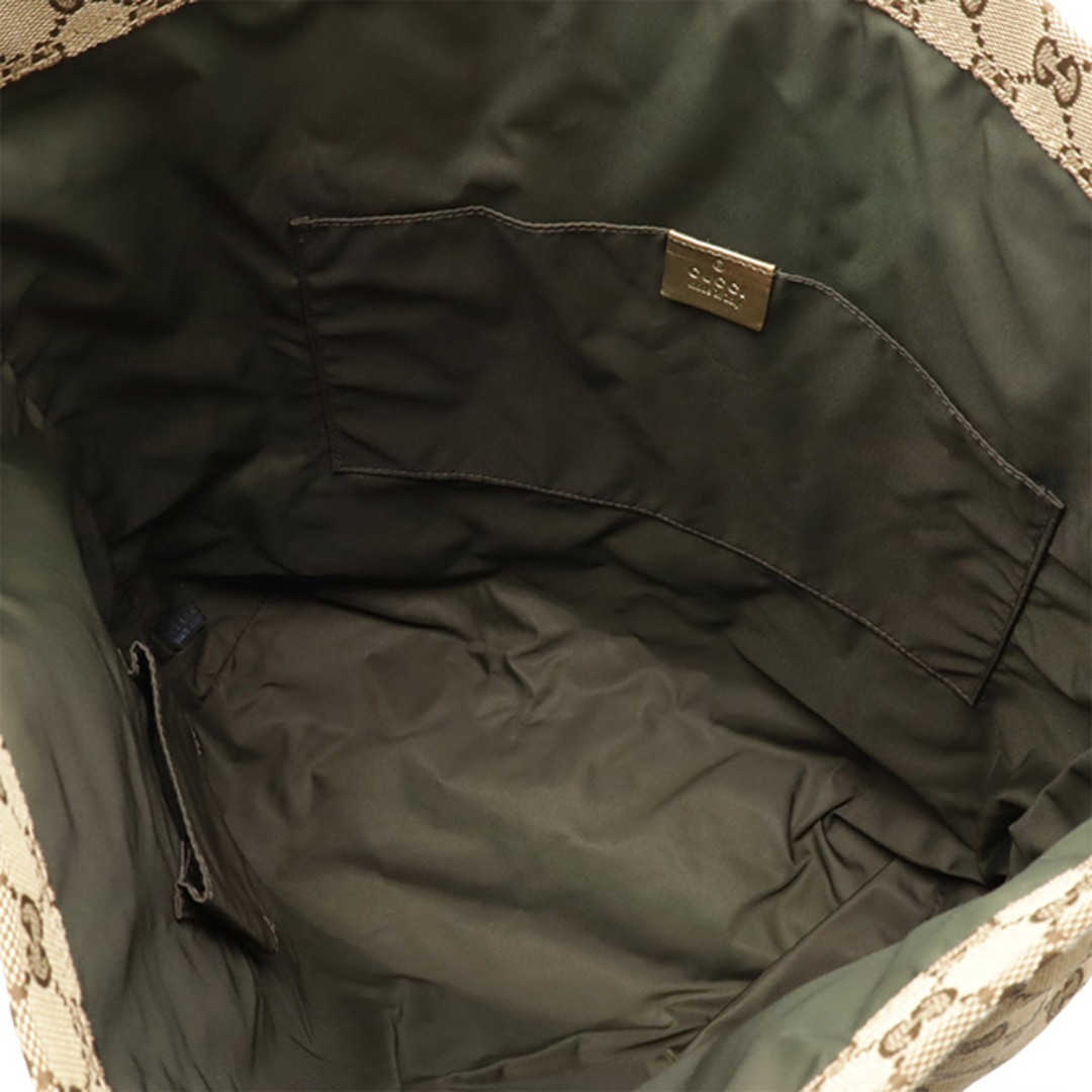 Gucci GG Canvas Sherry Line Tote Bag Leather Shoulder Bag Used thumbnail 5