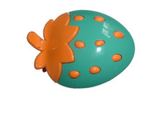 COOL TURQUOISE AND ORANGE STRAWBERRY HAIR CLAW CLIP