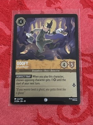 FOIL Lorcana Whispers in the Well - Goofy - Ghost Hunter - 21/204 FOIL