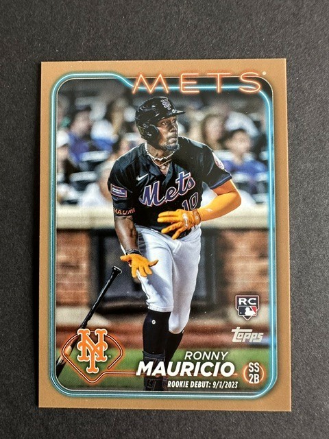 2024 Topps Update Ronny Mauricio #US157 Gold /2024 RC NY Mets
