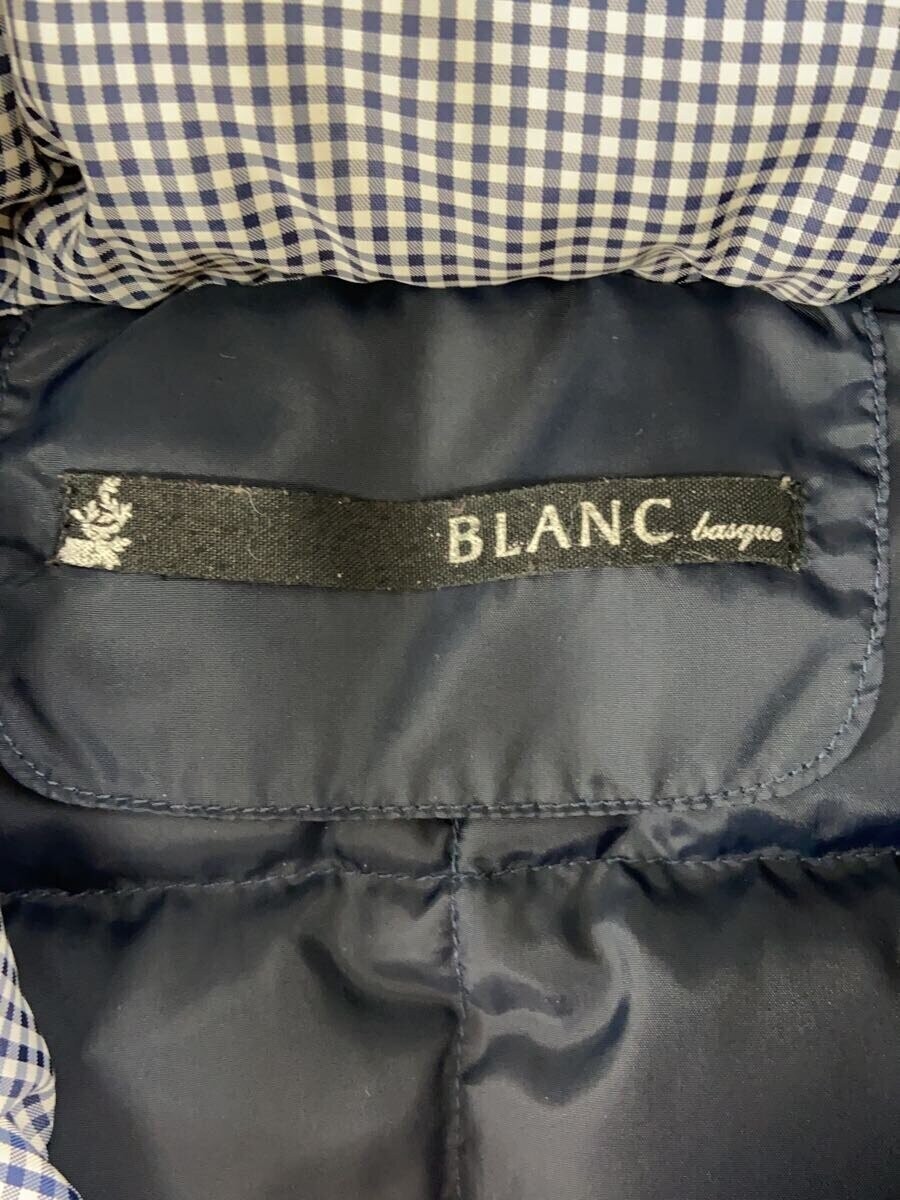 blanc basque long down jacket polyester NVY gingh… - image 3