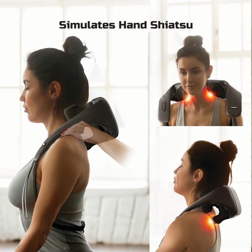  Shiatsu Pro Shiatsu Back and Neck Massager, Cordless Heated Neck and Shoulder  - Picture 5 of 6