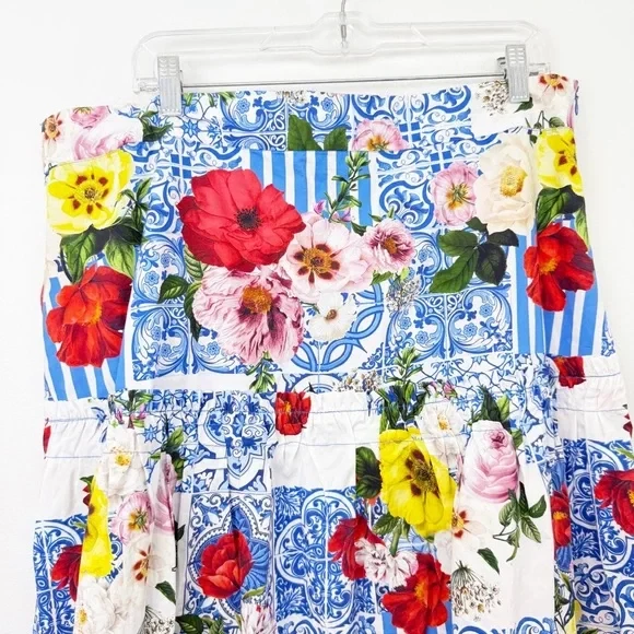 Falda floral Boston Proper Dolce Vita estampado mixto talla XL Foto 2 de 4