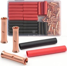 14-12 Gauge Flared Barrel Butt Splice Connectors Kit Flared Splice - Bare Copper