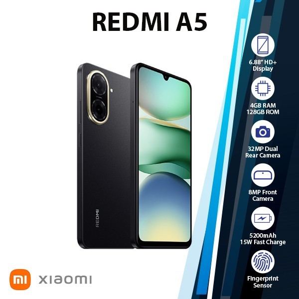 Xiaomi Redmi A5 Android Cell Phone (4GB+128GB/BLACK/Dual SIM Xiaomi Redmi A5 Android Cell Phone (4GB+128GB/BLACK/Dual SIM