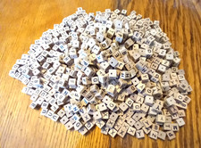 Wooden Alphabet Beads Cubes 5/16" 975 