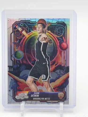 EGOR DEMIN 2025-26 TOPPS CHROME COSMIC PROPULSION ROOKIE REFRACTOR Q5300