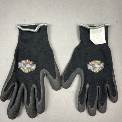 Harley Davidson Gloves - Size S - Black - Bacou-Dalloz - Poly/Cotton W/ Rubber