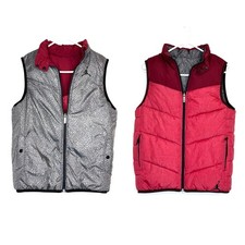 Air Jordan Boy  s Large Reversible Puffer Vest Cement Full Zip