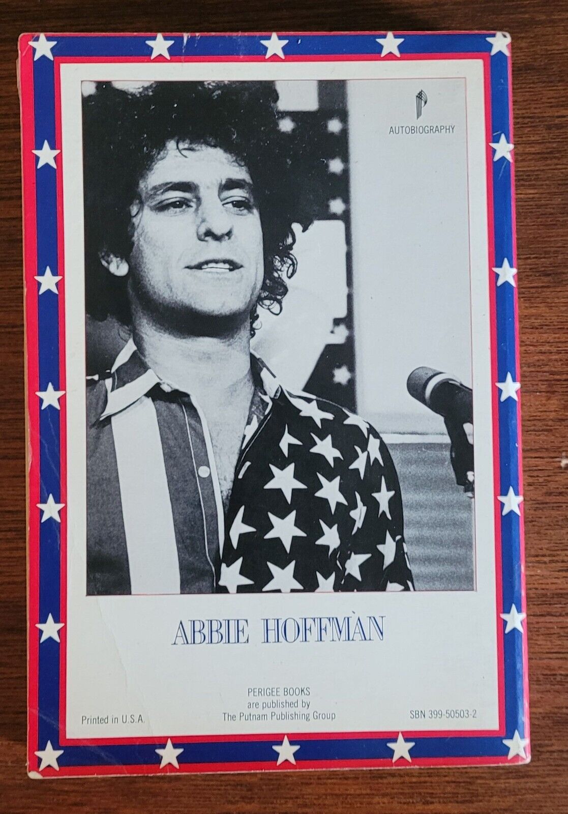 Abbie Hoffman VINTAGE COUNTERCULTURE book signed with THUMBPRINT !