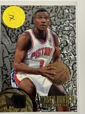 1995 Fleer Metal Lindsey Hunter Silver Spotlight #30 Pistons