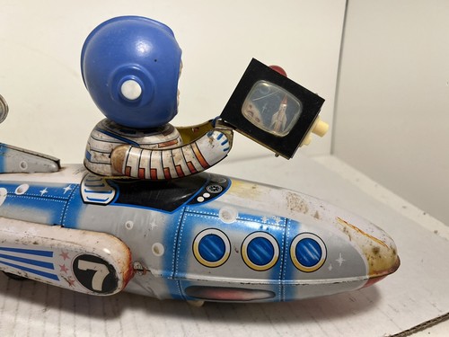VTG ROCKET SHIP ( 477 ME 777) Red China Universe Televiboat - Rare find IT WORKS - 第 6/14 張圖片