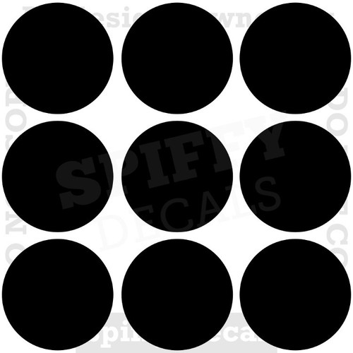 7" Inch Polka Dots Set Of 9 Vinyl Wall Decal Sticker Decor Nursery Circles - Picture 3 of 11