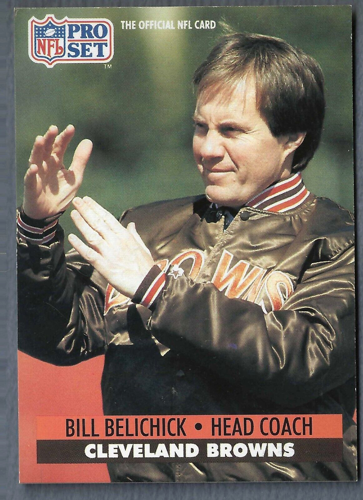 Bill Belichick 1991 NFL Pro Set #126 Cleveland Browns  EX/NM
