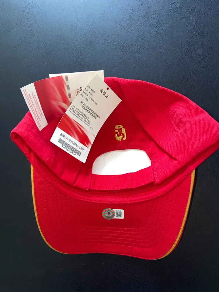 Boné chapéu BASE ABERTO FRANCÊS RAFAEL RAFA NADAL ASSINADO OFICIAL 2008 OLIMPÍADAS DE Pequim - Imagem 2 de 3