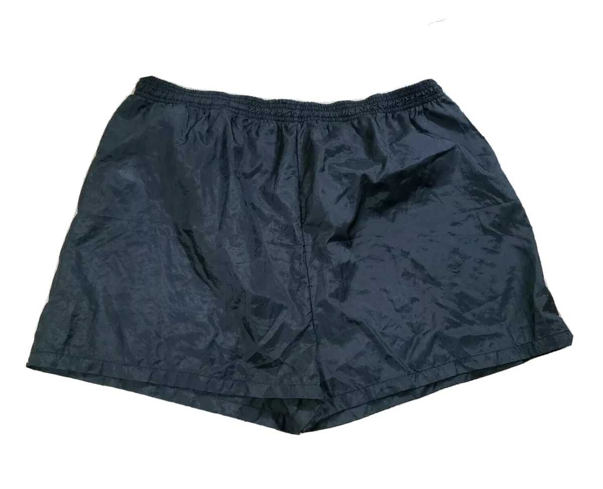 Vintage Hanes Her Way Women s XL Shorts Nylon Black Skater Gym High Waist Mom