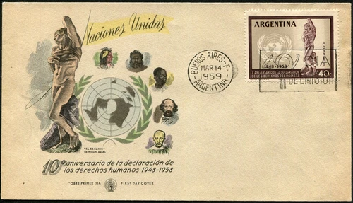 Argentina #647 Human Rights Declaration FDC 1959 Latin America First Day Cover