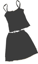 Gorgeous rare CHANEL black 2 piece knit top skirt set dress 38 40 42 8 10 M