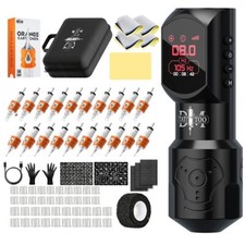 Kit penna tatuaggio wireless DM Red-dragon penna grande schermo a colori per tatuatori