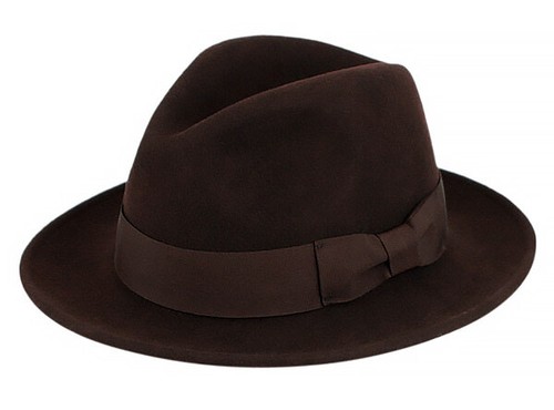 Premium Milano Wool Felt Short Brim Fedora Hat Grosgrain Band Crushable Outback - Picture 3 of 10
