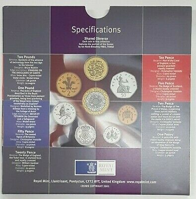 2002年 イギリス ブリリアントセットロイヤルミント mint 2002 United Kingdom Mint Set Brilliant Uncirculated UK Coins 8