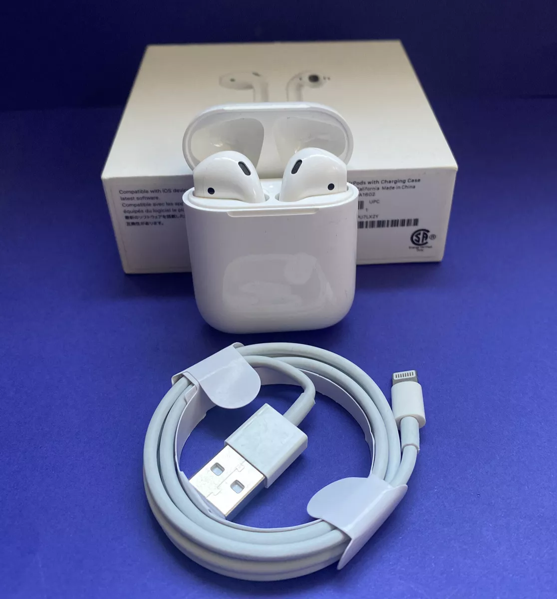 Genuine Apple AirPods 2nd Generation With Wired Charging Case Full Set