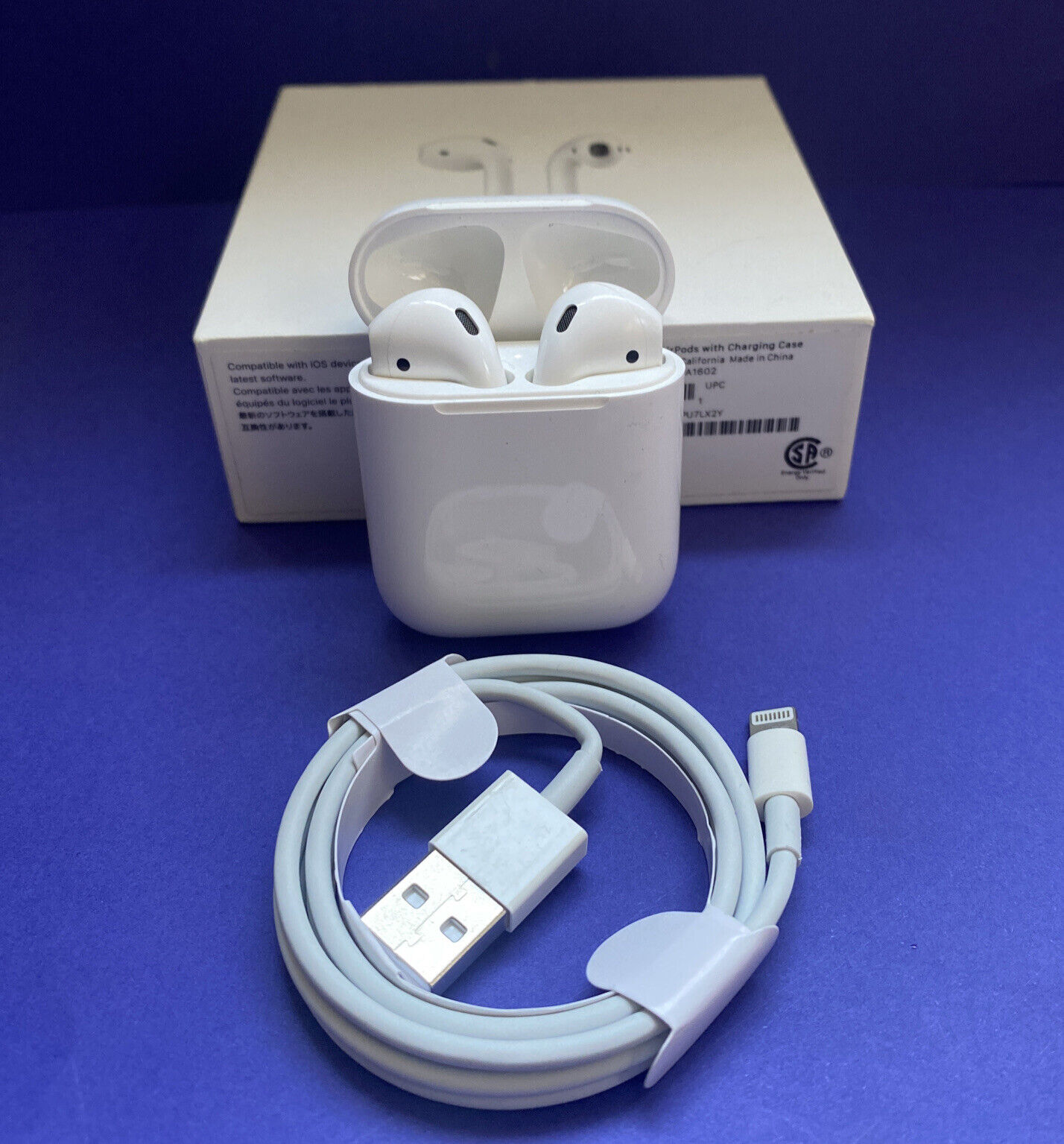 Genuine Apple AirPods 2nd Generation With Wired Charging Case Full 